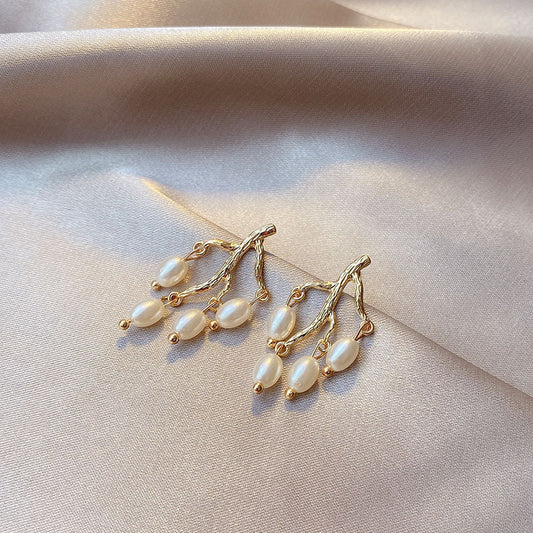 Pearl branch earrings earrings women - RB.