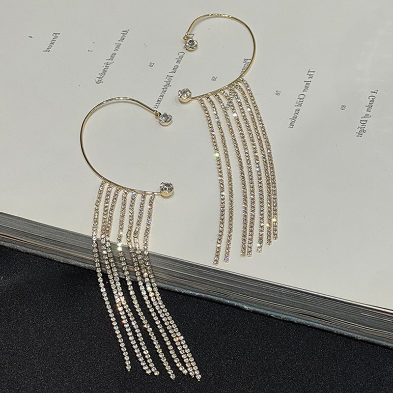Fashionable And Simple Long Tassel Earrings - RB.