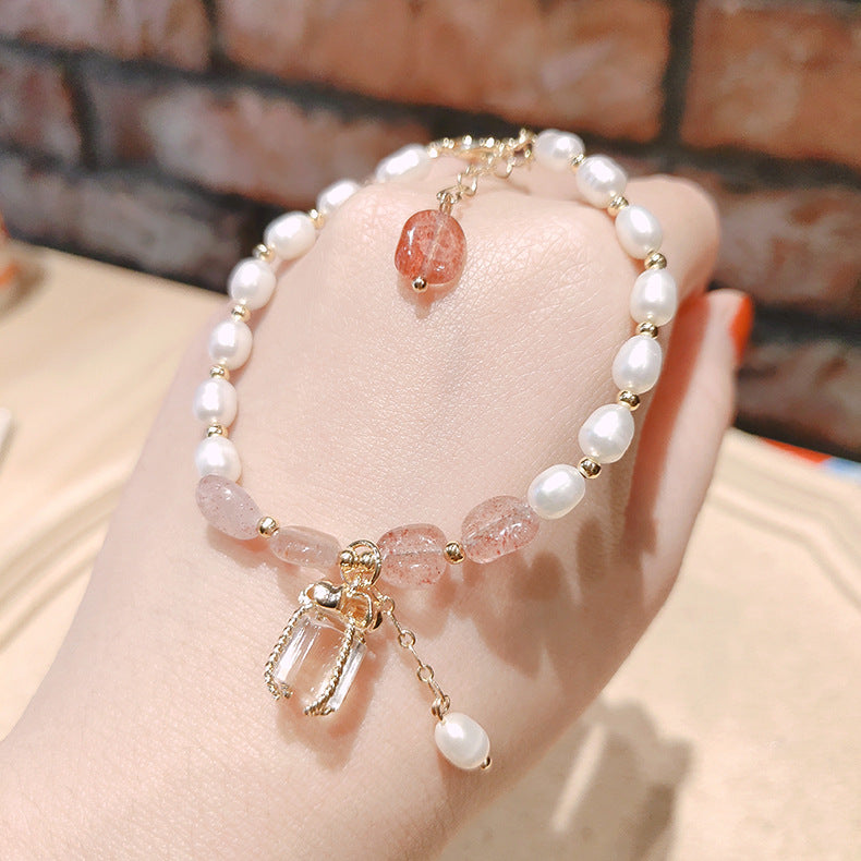 Peach Blossom Pearl Bracelet - RB.
