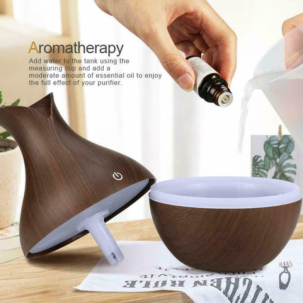 Ultrasonic Humidifier Oil Diffuser Air Purifier Aromatherapy with LED Lights - RB.