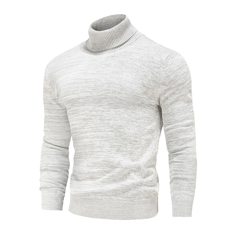 Turtleneck Pullover Knitted Cotton Sweaters - RB.
