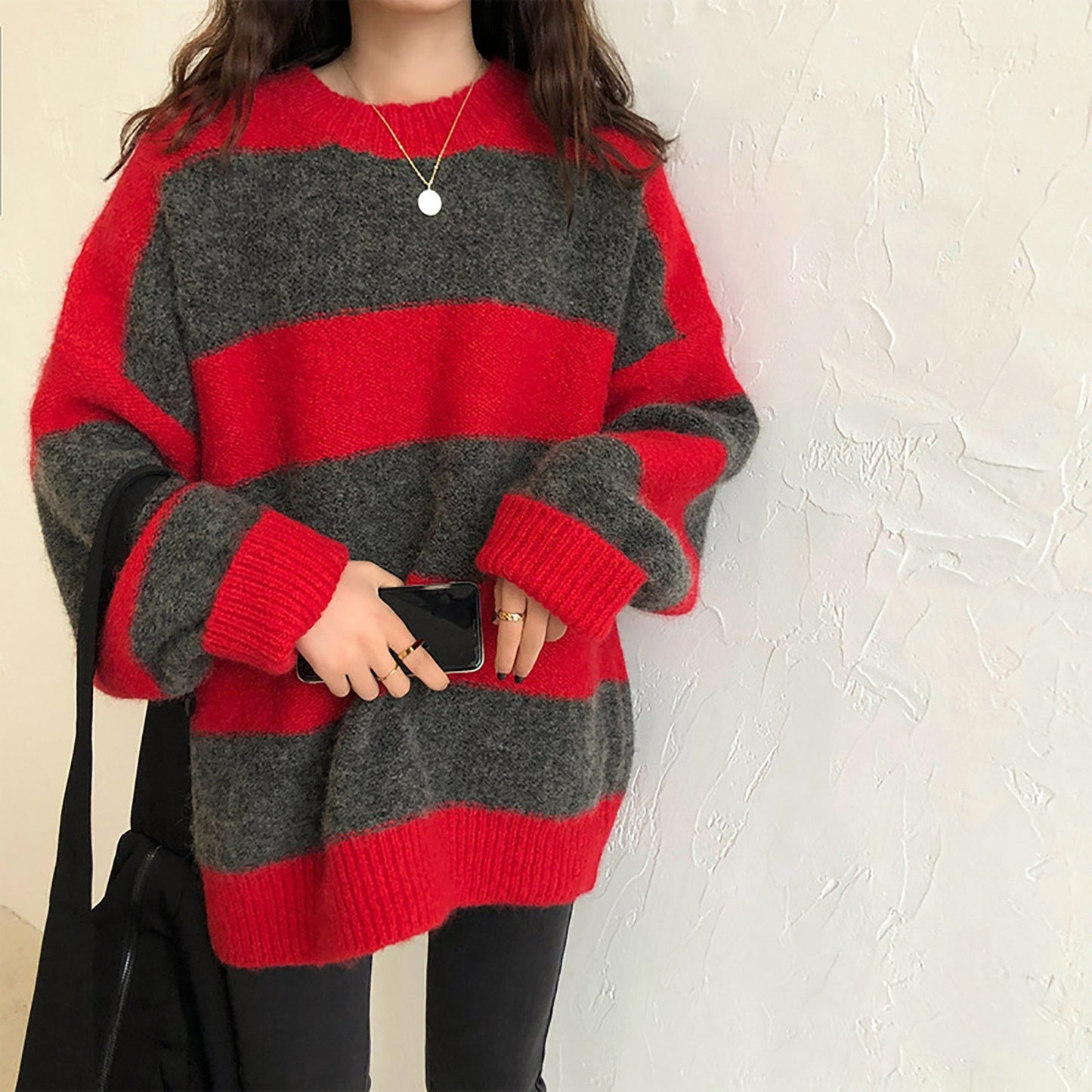 Oversized Vintage Pullover Knitted Streetwear Sweater - RB.