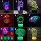 New 3D Colorful Touch Remote Control LED Desk Lamp - RB.