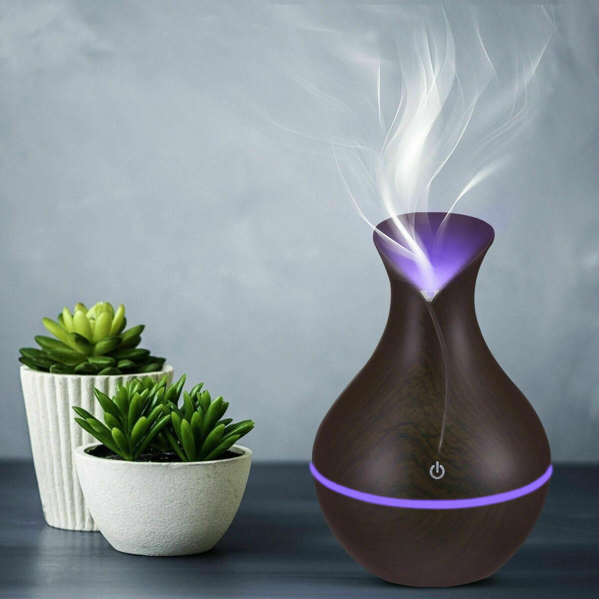Ultrasonic Humidifier Oil Diffuser Air Purifier Aromatherapy with LED Lights - RB.